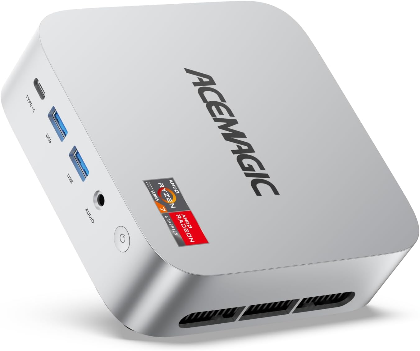 ACEMAGIC Mini PC AMD Ryzen 7 6800H 16GB DDR5 512GB PCle SSD Mini Computers (8C/16T, up to 4.7GHz), 11 Pro Radeon 680M 4K Triple Display Desktop Computers 3.2Type-C/LAN 2.5G/BT5.2/WiFi 6