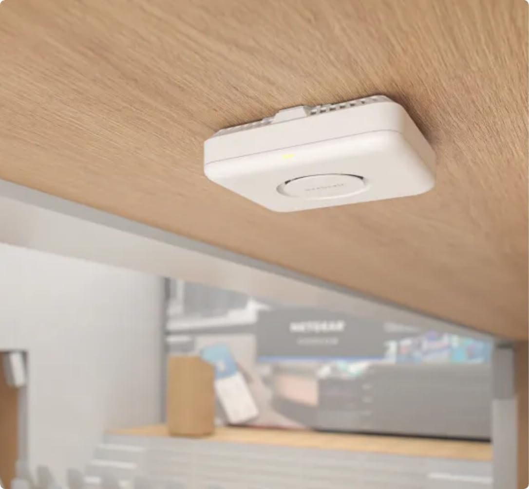 NETGEAR WBE750 Tri-Band 𝐖𝐢𝐅𝐢 𝟕 18.40 Gbps Access Point | 6 GHz | Ceiling and Wall Mount Included | Cloud Care's 3-Year Warranty SupportPlus Included