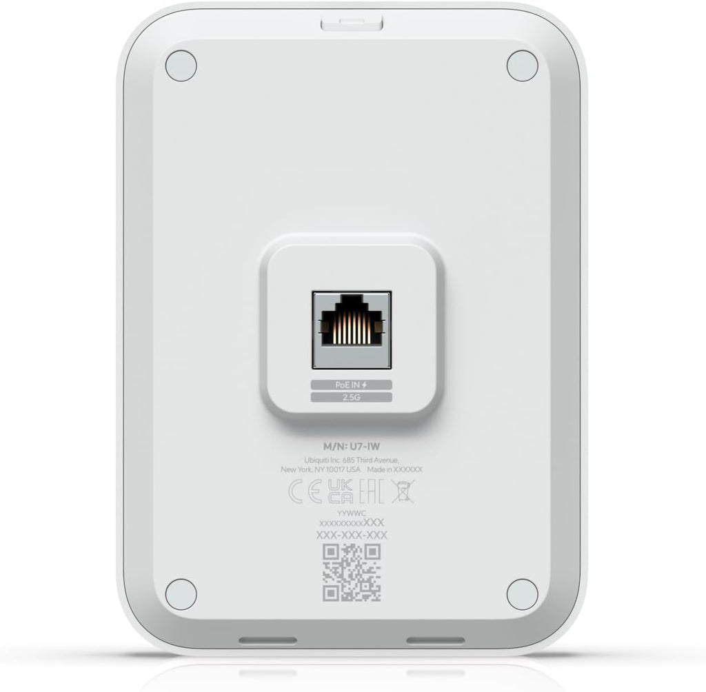 U7‑IW in‑Wall Access Point WiFi 7 – US Version, 2.5 GbE PoE Switch | Bundled with QALYNX 3ft Slim Cat6A Patch Cable (28 AWG)