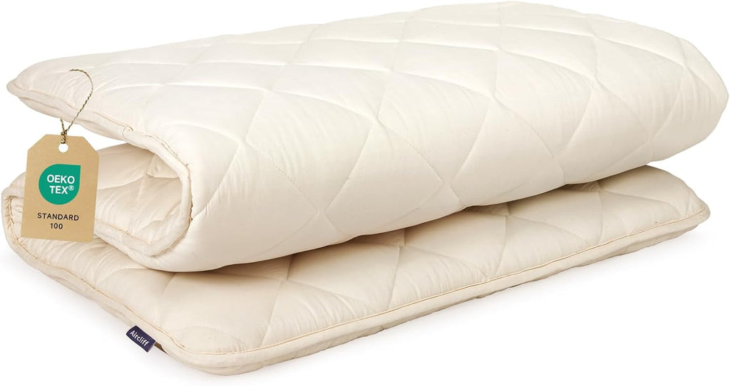 Aircliff Japanese Floor Mattress, Roll Up Tatami Mat, Sleeping Pad, Shikibuton, High Density Foam Floor Bed Futon Mattress for Sleeping, Dormitory, Guest Bed, Designed in Japan(Twin)