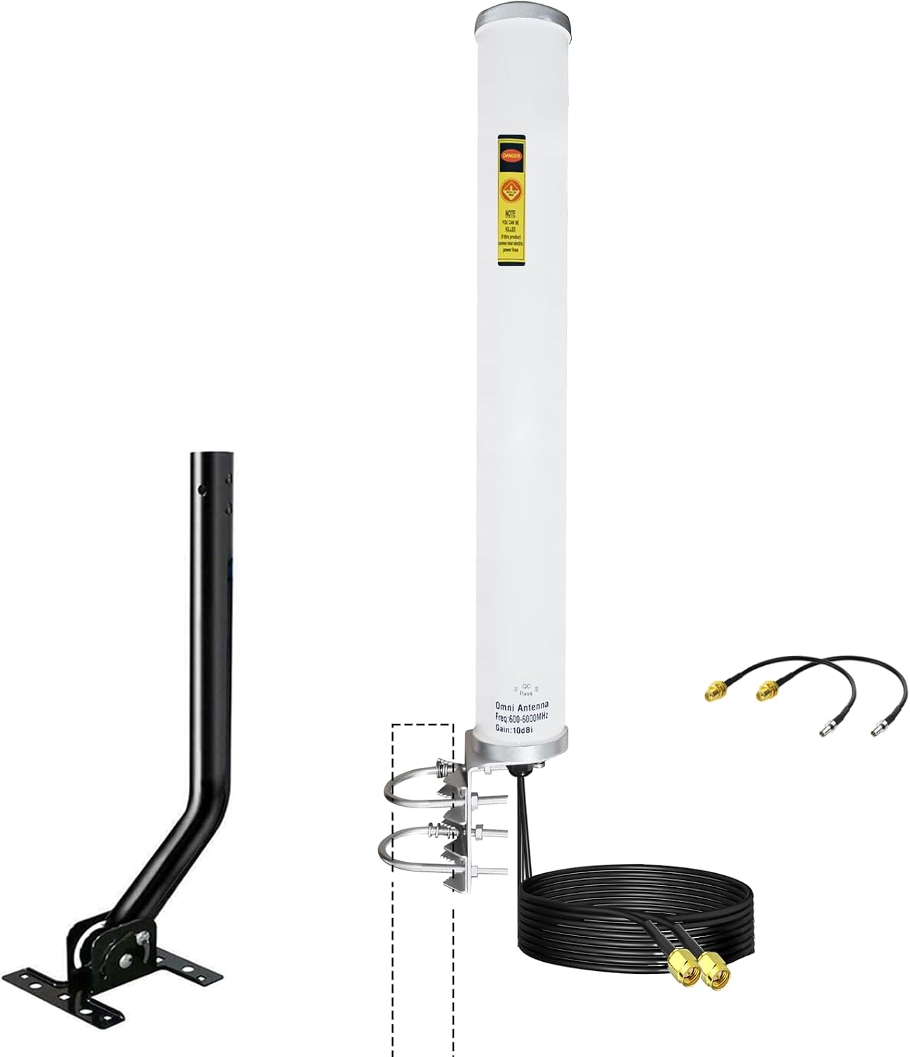 Omni Directional 5G 4G LTE Cellular Antenna for t Mobile, SMA ts9 Outdoor 2x2 MIMO Antennas for 4G LTE Modem/ 5G Router, 16.5 ft Cable SMA Male/ ts9/ mouthing Pole