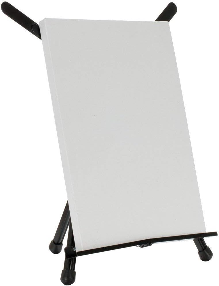 Bob Ross Master Artist Oil Paint Set Bundle with Aluminum Table Easel & 2-Pack 12x16 Stretched Canvas for Painting (3 Items)