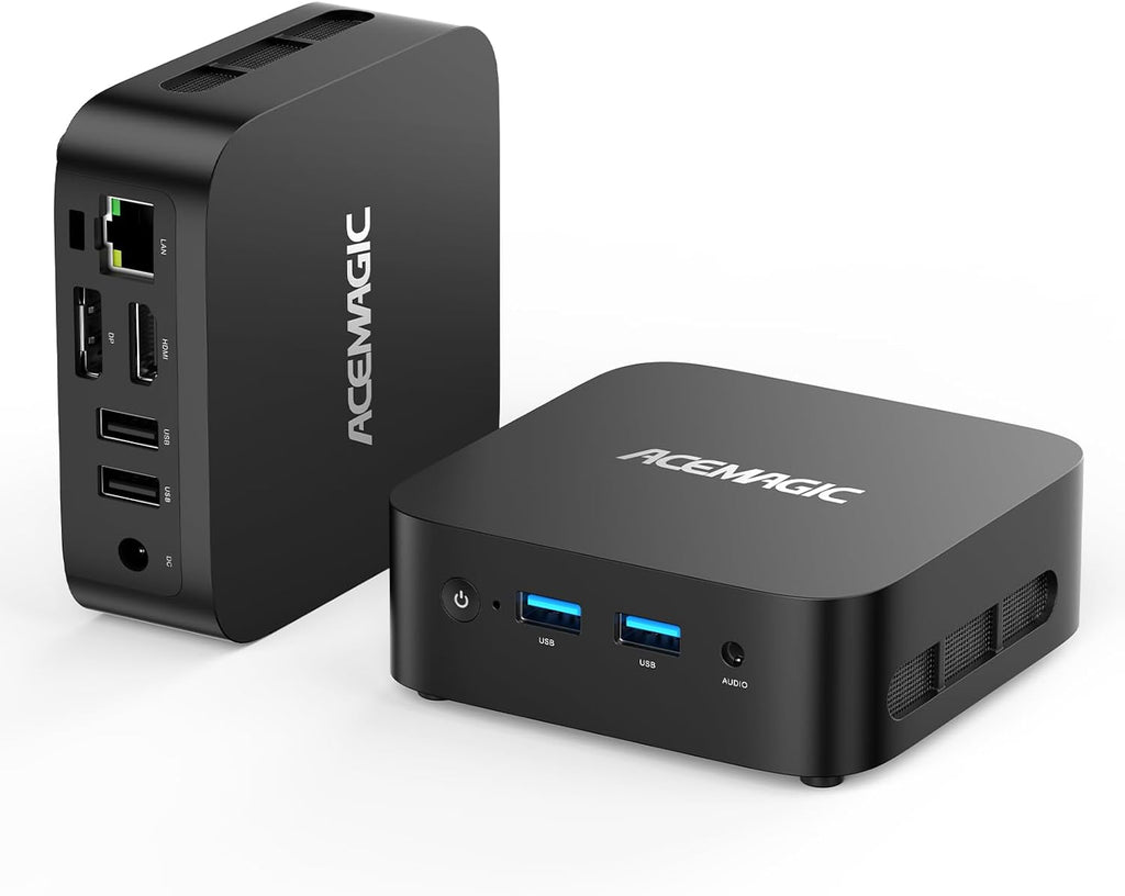 ACEMAGIC Vista V1 N95 Mini Pc, 12Th Gen Intel N95 (Beat N100, Up to 3.6Ghz), 16GB DDR4 RAM 512GB SSD Mini Computers, 4K Dual Display, WiFi/Bt, Vesa Mount, Home/Office Micro Pc