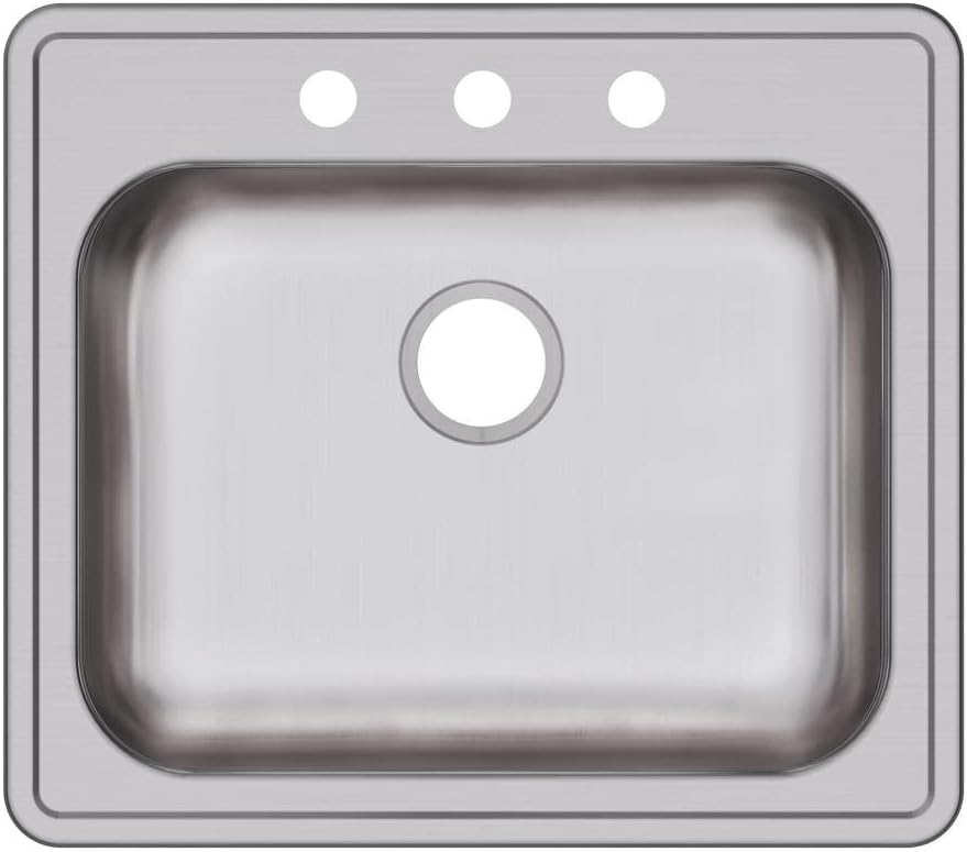 Elkay GE125223 Dayton Single Bowl Drop-in Stainless Steel Sink