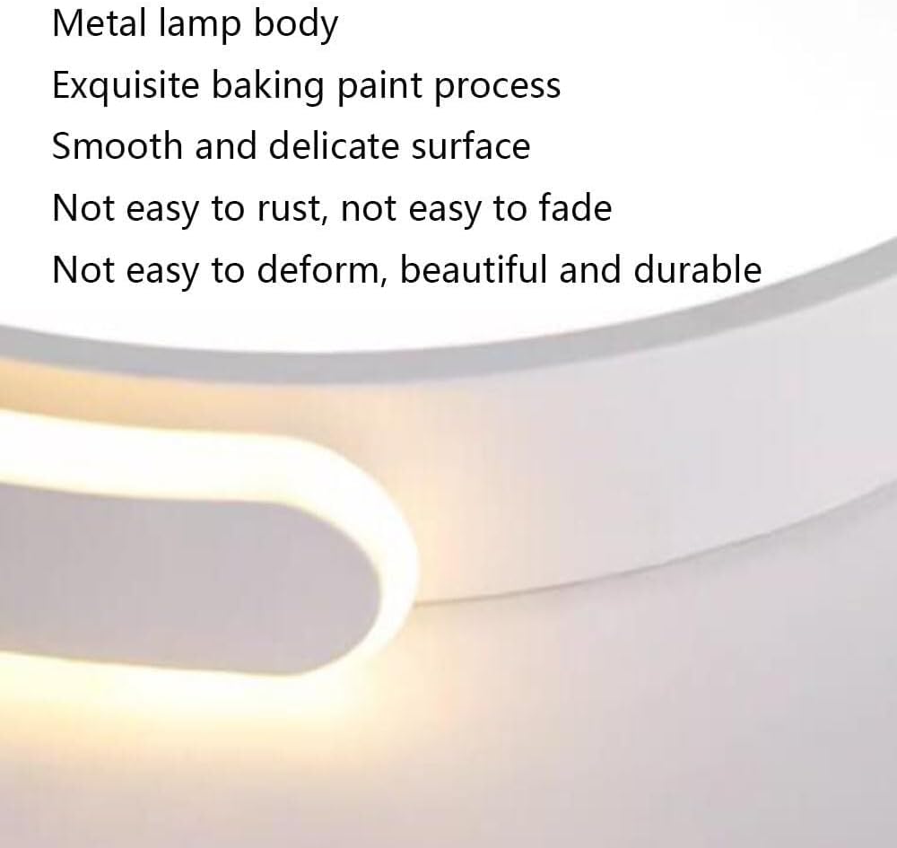 Three-Color Dimming Ceiling Light Thin Flat Modern Flush Mount Ceiling Lamp Warm Romantic Home LED Ceiling Light Fixture for Living Room Bedroom Dining Room Kitchen Study Room(Gold,48cm)