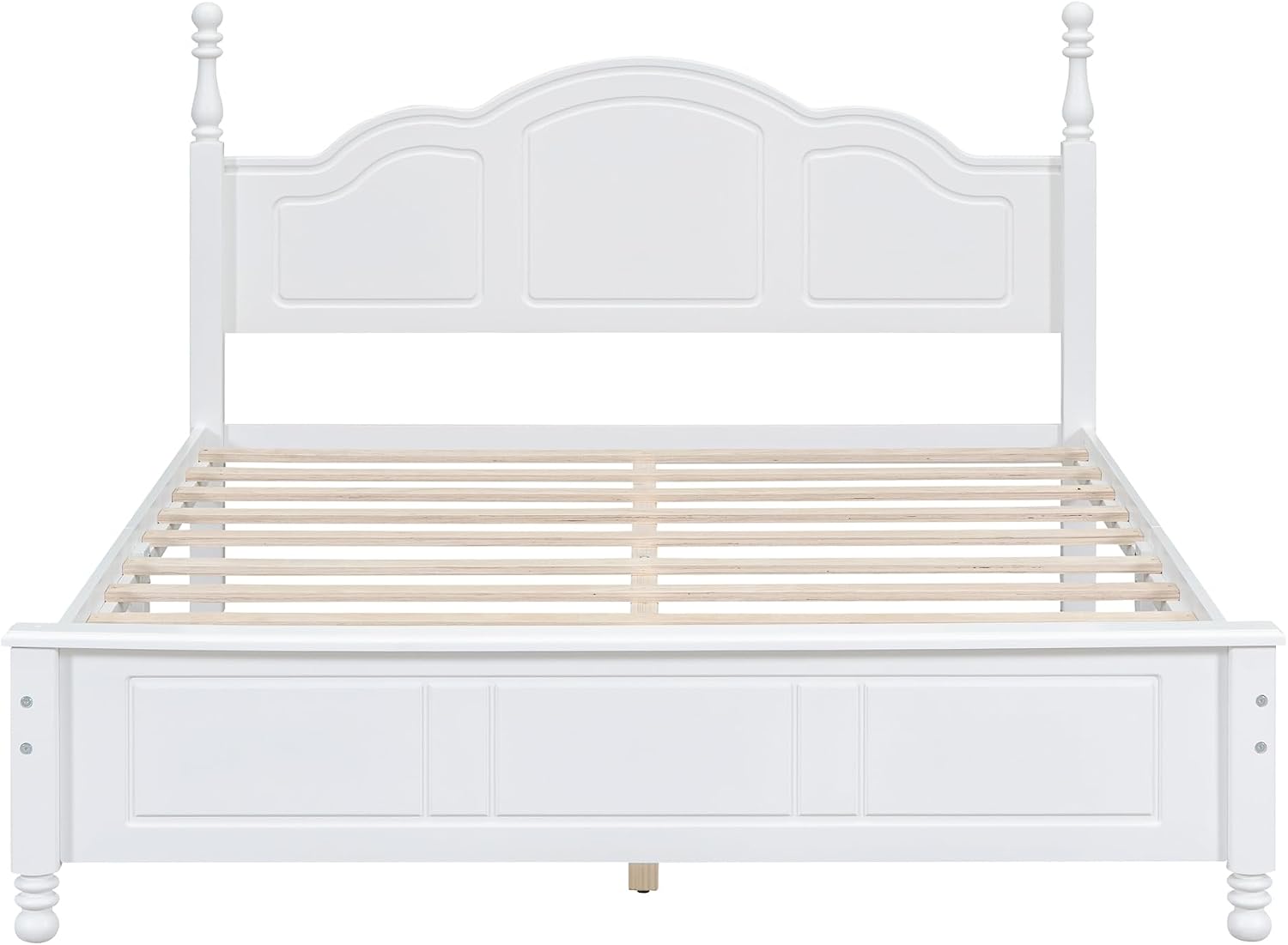 3 Piece Queen Bedroom Set, 3 Pieces Bedroom Sets Queen Size Wood Platform Bed and 2 Nightstands, 3 Piece Wood Bedroom Furniture Set, White