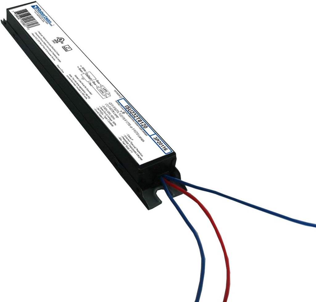 Robertson ISU232T8120 (2P20116) Electronic Fluorescent Ballast, for 1 or 2 T8 Fluorescent Lamps Between 17W-32W (F17T8 - F32T8) or 1 F40T8 Lamp, Instant Start, 120Vac Input, NPF, 60 Hz (Qty 10)