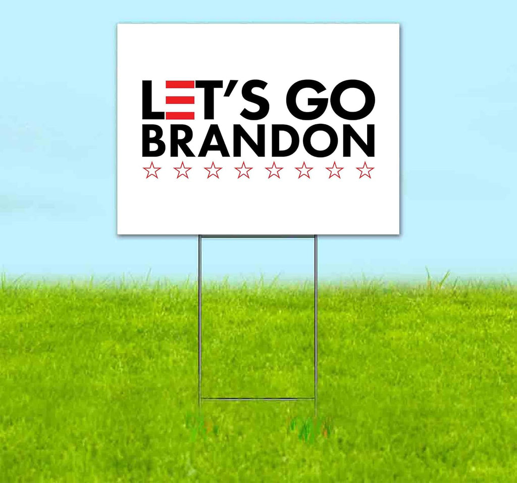 Let's Go Brandon (18' x 24') Yard Sign, Quantity Discounts, Multi-Packs, Includes Metal Step Stake, Bandit, Lawn Sign, Advertising, USA |Trump, Biden, Political, MAGA, Republican, Election