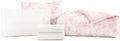 Laura Ashley - Twin/Twin XL Bedding Bundle, Reversible Comforter with Matching Pillowcases & Cotton Percale Sheet Set, Floral Bedding with a Crisp & Cool Feel (Pink)