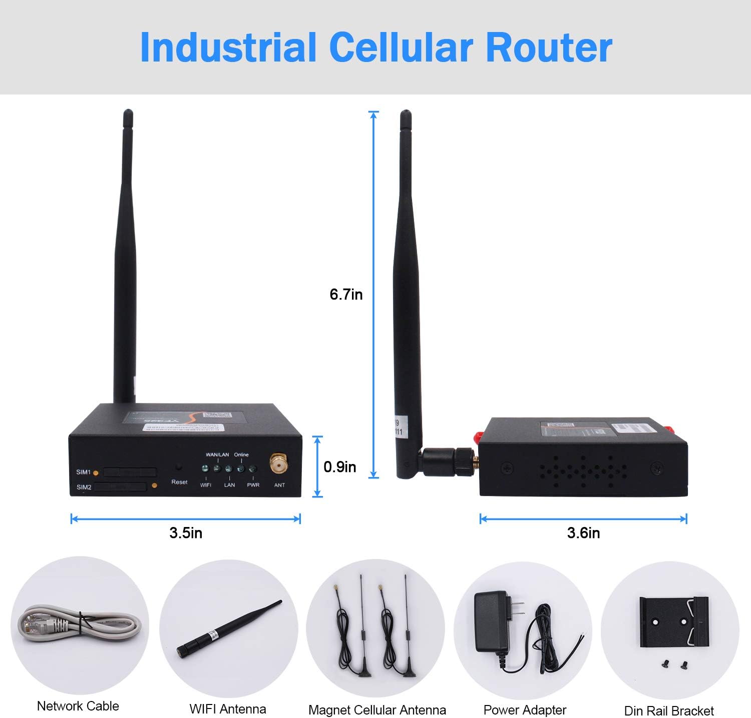 4G VPN Router, Industrial 4G LTE WiFi Router 3G/4G Yeacomm YF325 Wireless Modem Unlocked with Dual Sim Card Slot,B2/4/5/12/13/17/66/71 US Full Frequency Band Supported