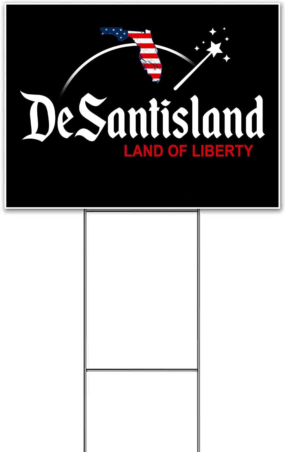 DeSantisland (18' x 24') Yard Sign, Quantity Discounts, Multi-Packs, Includes Metal Step Stake, Bandit, New, Advertising, USA | Florida, Election, Political, Republican