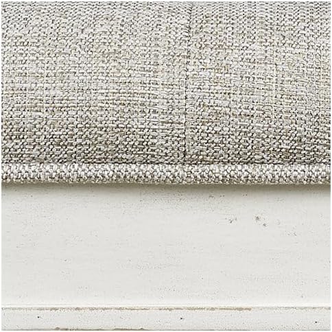 Signature Design by Ashley Realyn French Country Upholstered Tufted Accent Bench with Foam Cushion and Scrolled Arms, Wood Frame, 25.88' High, Antique White