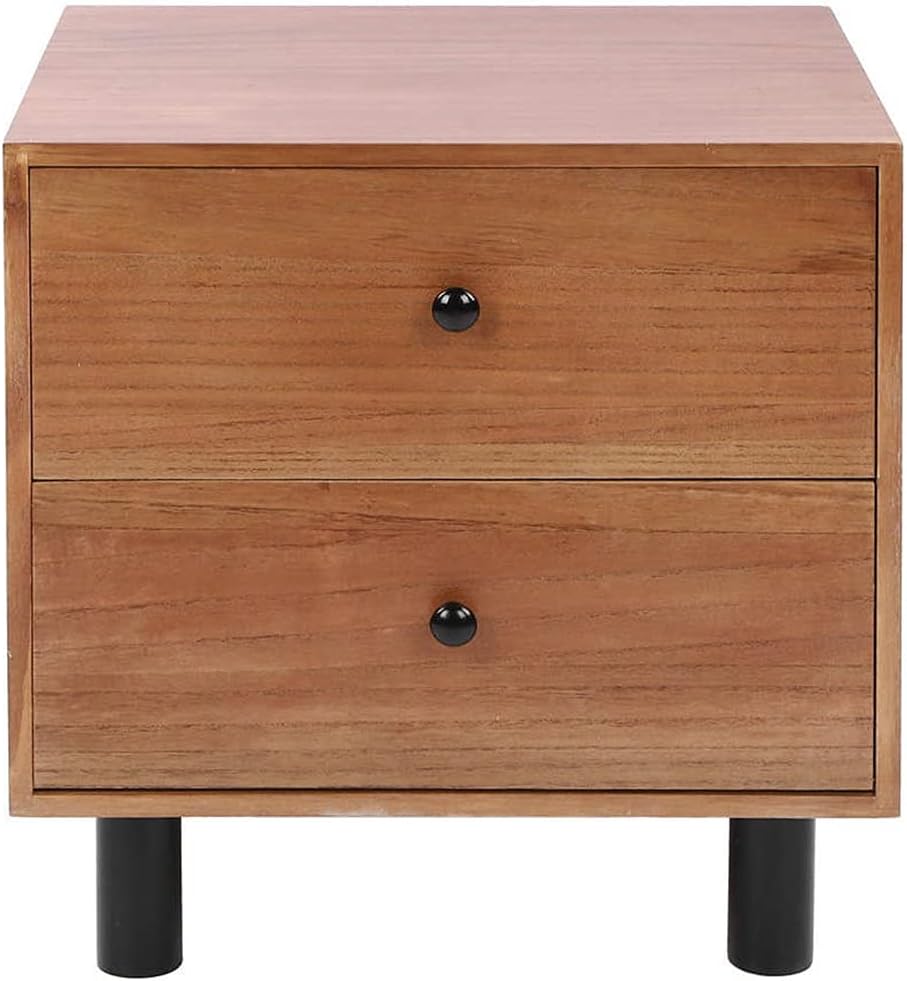 Nightstand 45x38x47cm Bedside Cabinet Table Night Stand Storage Nightstand with Two Drawers for Living Room Bedroom Full of Stars