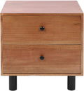 Nightstand 45x38x47cm Bedside Cabinet Table Night Stand Storage Nightstand with Two Drawers for Living Room Bedroom Full of Stars