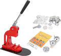 Fafeicy Button Maker Machine Stainless Steel Badge Press with 100PCS Button Parts, High Maker for Homemade Buttons Political Campaigns Sporting Events Parties (25mm)