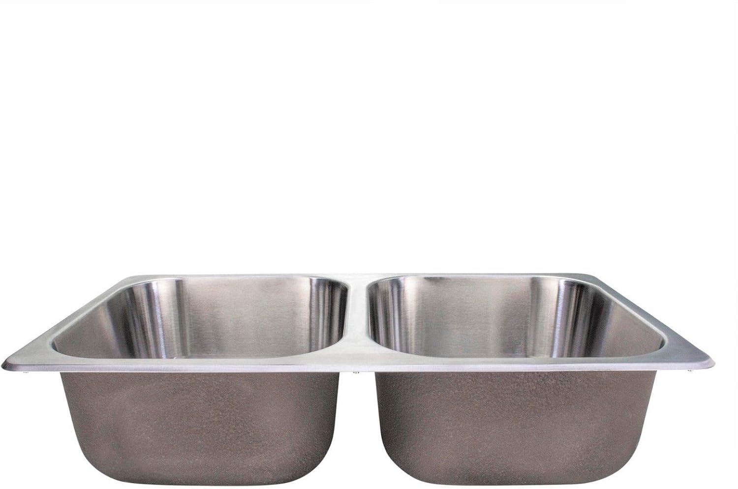 RecPro RV Double Bowl Kitchen Sink | 27' x 16 x 7' | Stainless Steel (With Strainers)