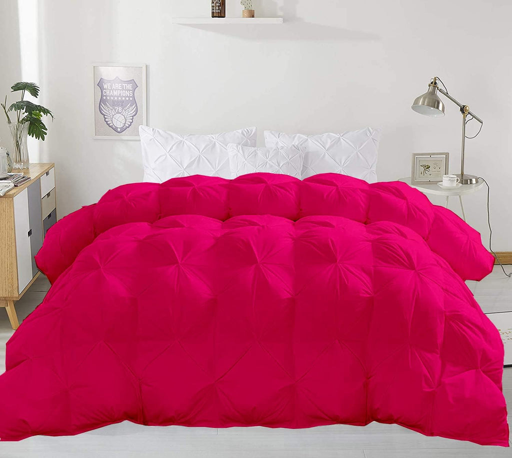 Super Soft 1000-TC All Season Down Alternative Comforter & 2pc Pillow Shams Super King (98' x 108') Inches Decorative Pintuck Comforter 100% Egyptian Cotton 600-GSM Fill & 8-Corner Tabs