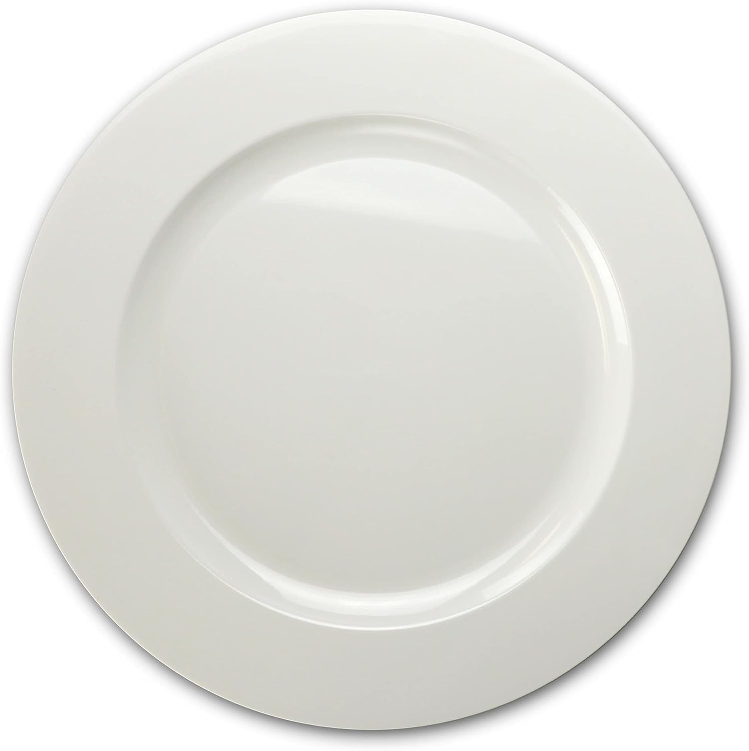 OCCASIONS 120 Piece Disposable Charger Plates Bulk – 12 Inch Heavyweight Plastic Plate Chargers for Weddings, Parties, Events – Elegant White Chargers for Dinner Plates – Plain White Collection