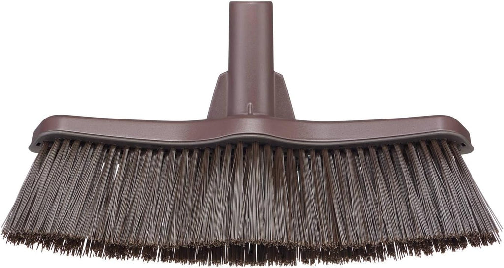 Fiskars Light Broom, Terrace Broom for Smooth Surfaces, with Soft Handle, Length: 1.6 m, Light, White/Black, 1025927