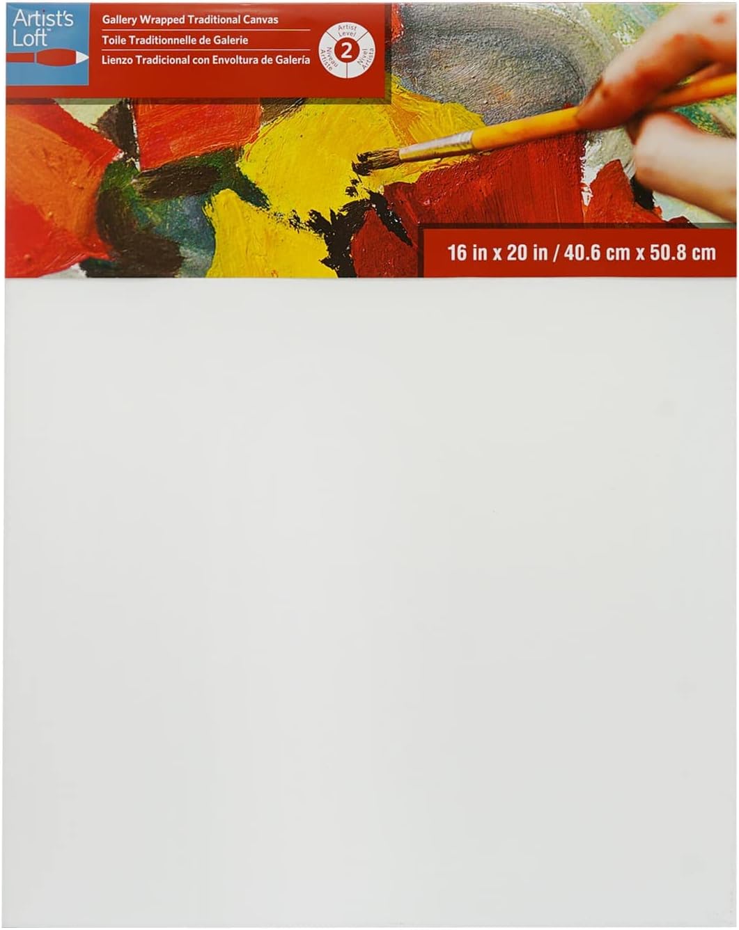 Artist's Loft 24' x 36' Level 2 Gallery Wrapped Traditional Canvas - Archival, Acid Free Cotton Canvas for Paint, Acrylic, & Oils - Bulk 12 Pack