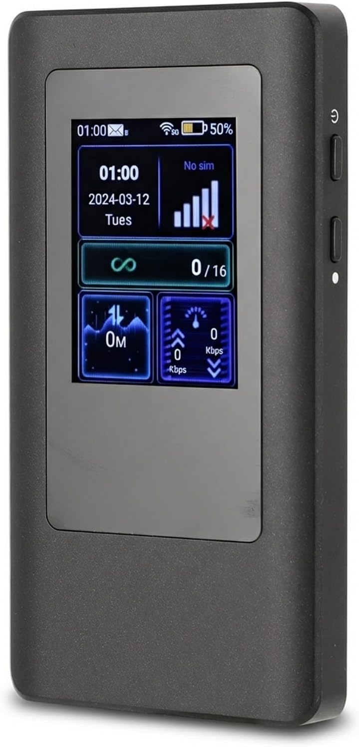 5G Mobile Hotspot, Portable WiFi Device with Dual Band 2.4/5.8GHz and 4400mAh Battery – High Speed Wireless Internet, Supports 16 Devices for Travel, Business, Home