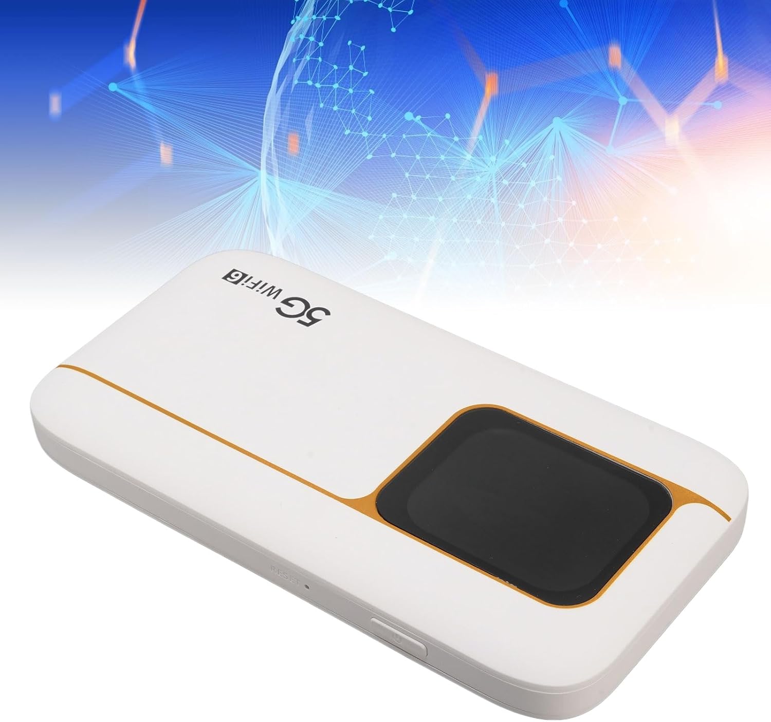 Fast 5G Mobile Hotspot WiFi 6 Router 7100mAh Portable Router IP67 Design Material ABS White 5.35x2.83x0.63in