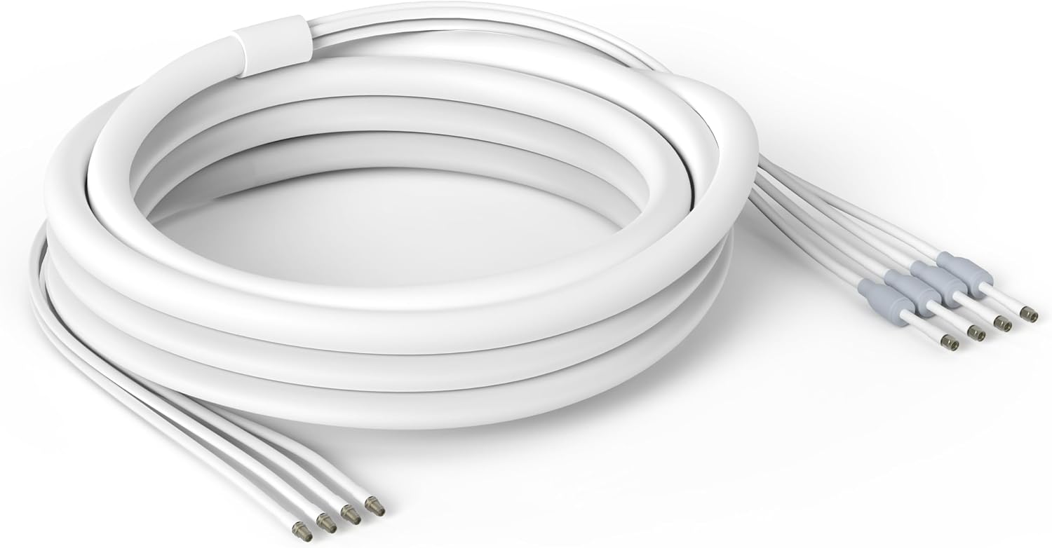 Waveform QuadPro Kit + 50' Total Cable Bundle - 4x4 MIMO Panel for 4G/5G Routers & Gateways for T-Mobile Home Internet, Verizon, AT&T Kit with 2X 20', 1x 10' SMA Cable, Mount, U.Fl adapters
