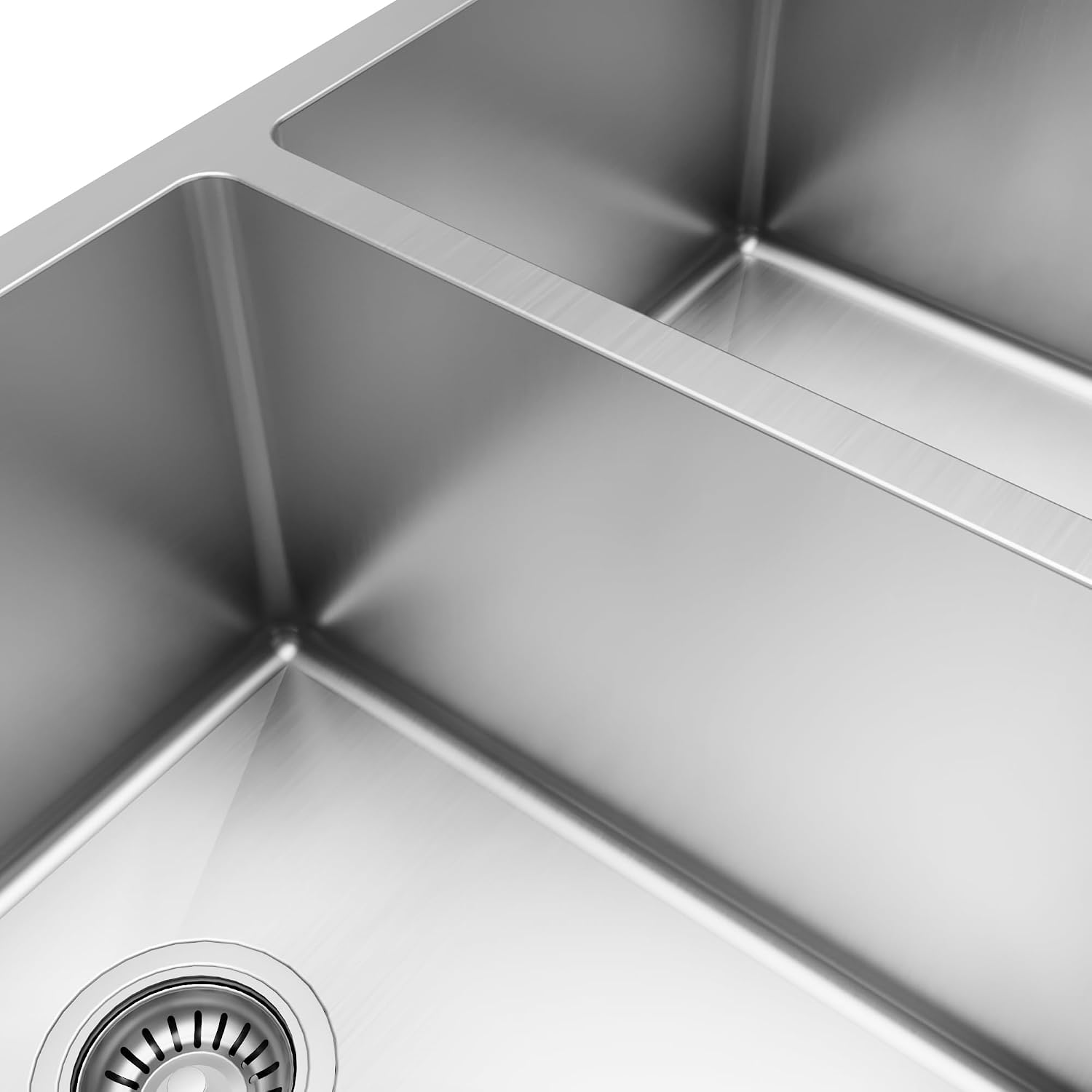 Karran Elite 32-Inch Undermount 16 Gauge Stainless Steel Double Bowl Kitchen Sink with Accessories, 50/50 Equal Bowls, Satin Finish, Sound Dampening