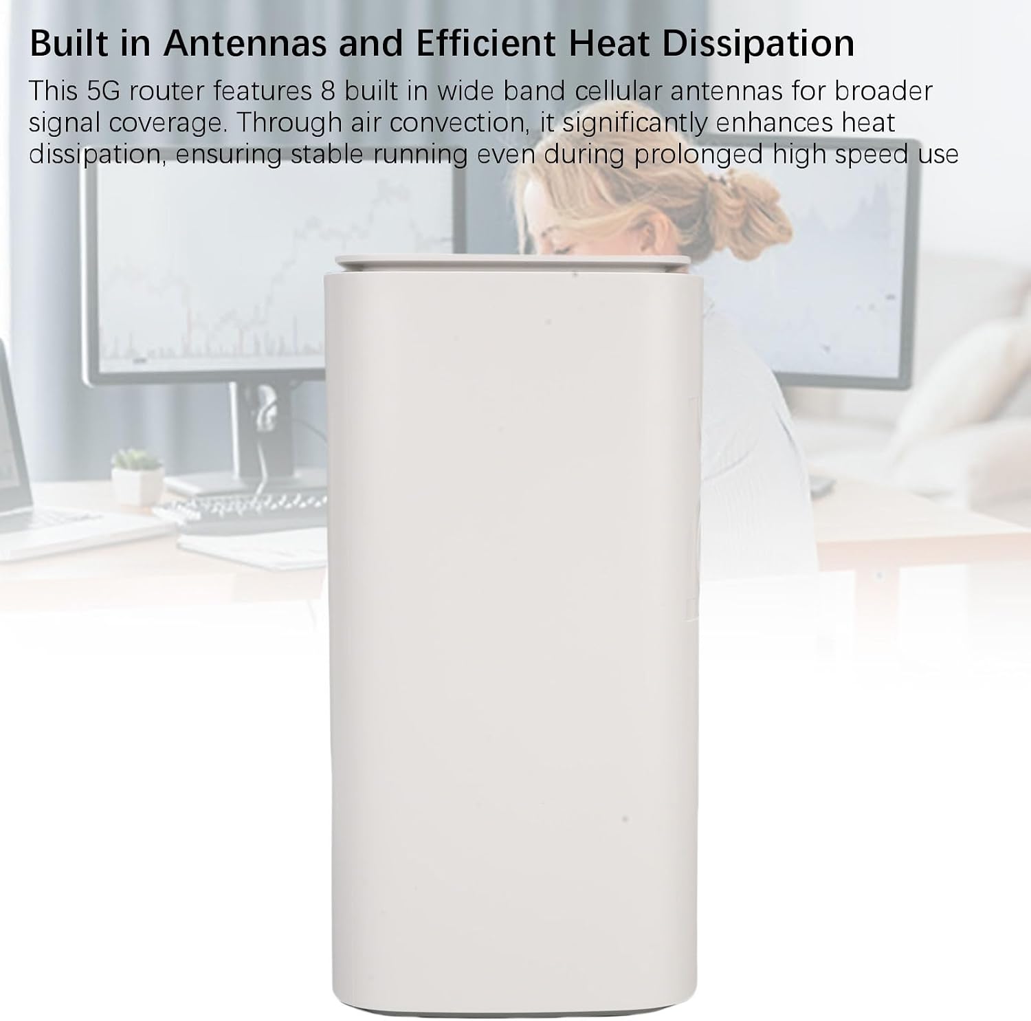 VBESTLIFE 5G CPE Router with SIM Card Slot, 4.67Gpbs High Speed WiFi 6 5G Router Modem for Home Office Indoor, Upto 50 Users (US Plug)