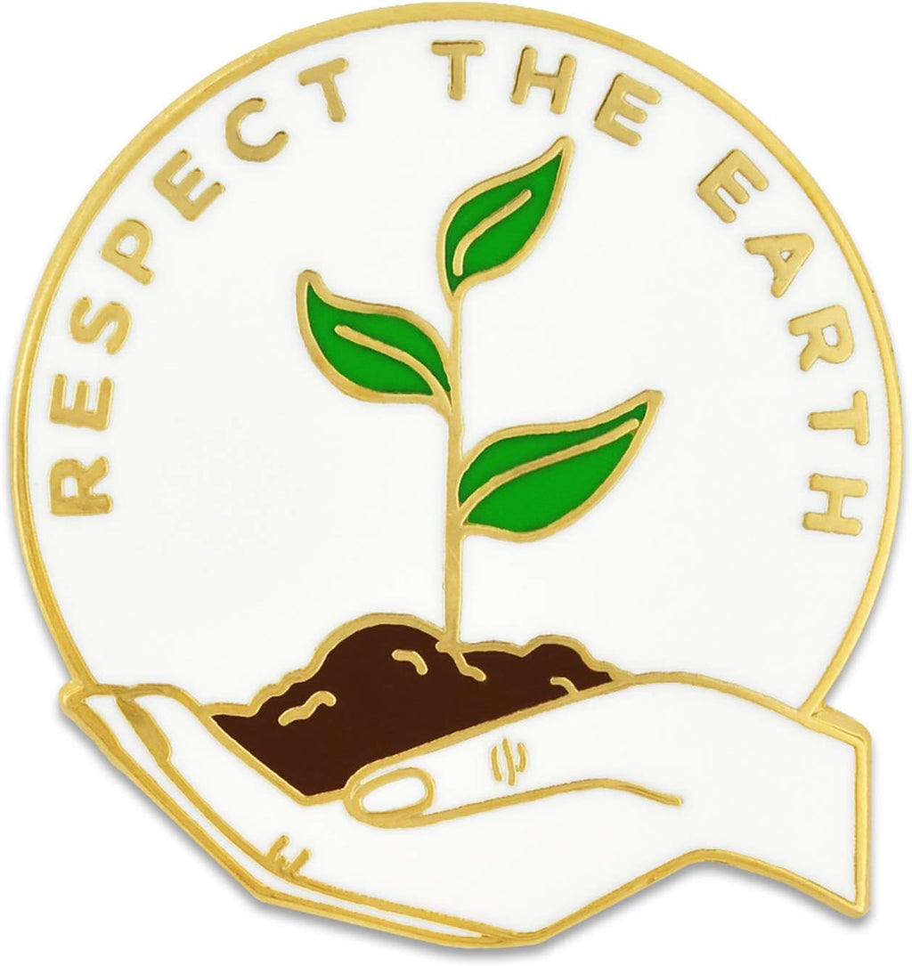 PinMart Respect The Earth Environmental Awareness Enamel Lapel Pin Jewelry