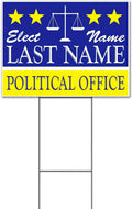 Elect Name Political Office Customizable (18' x 24') Yard Sign, Quantity Discounts, Multi-Packs, Includes Metal Step Stake, Bandit, New, Advertising, USA