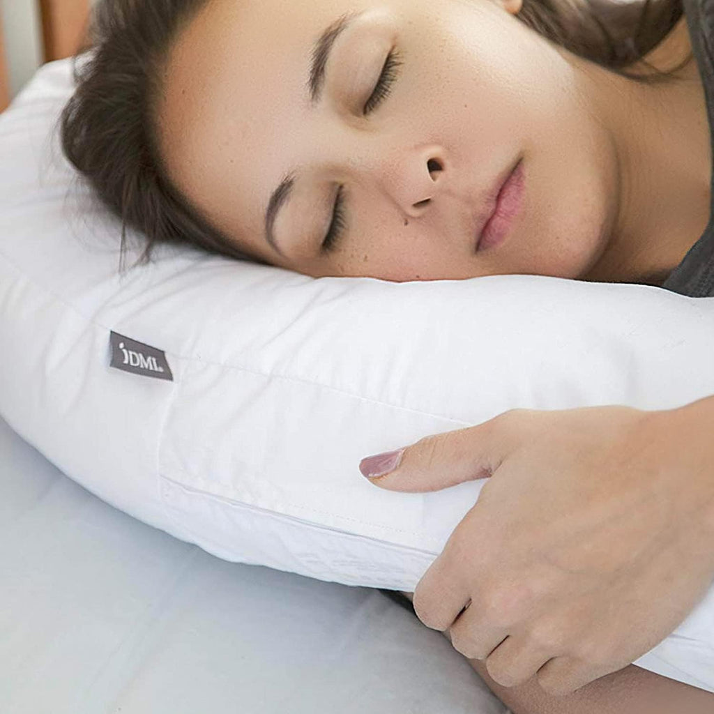DMI Side Sleeper Pillow and Body Pillow, Pregnancy Pillow with Contoured Support for Neck, Back, Hip, Joint Pain and Sciatica Relief with Removable Washable Cover, Firm, Full Body Pillow (Pack of 9)