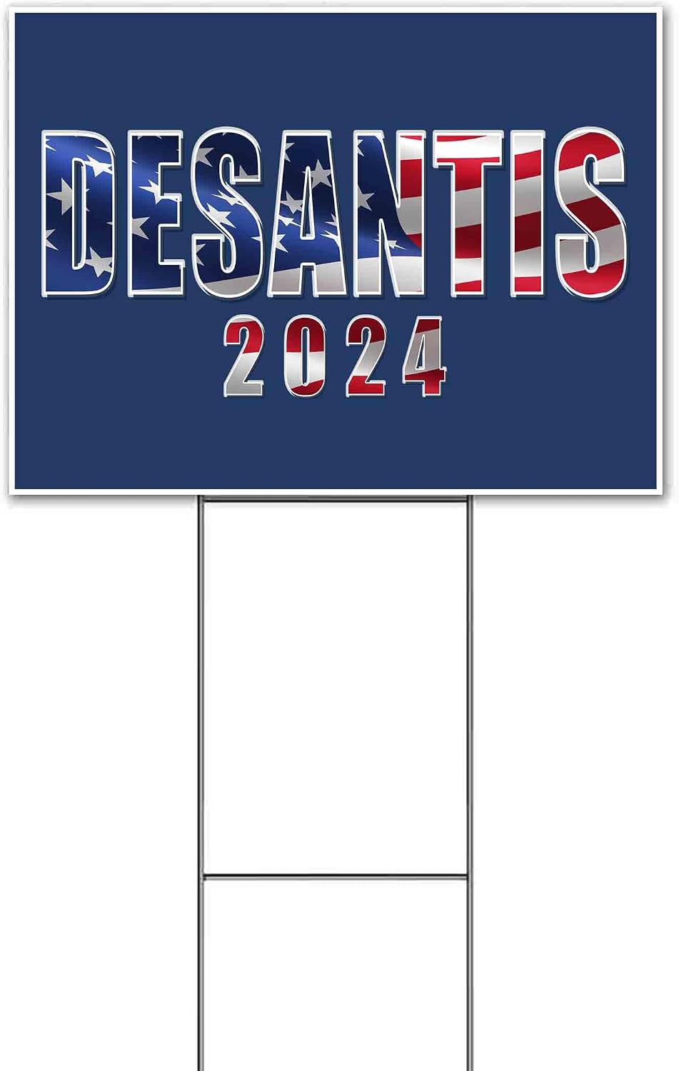 Desantis 2024 (18' x 24') Yard Sign, Quantity Discounts, Multi-Packs, Includes Metal Step Stake, Bandit, New, Advertising, USA | Election, Political, Republican, Vote