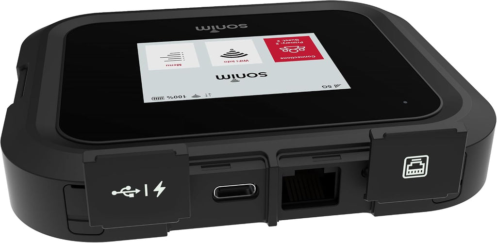 Sonim H500 5G Mobile Hotspot | 5G Travel Router with Global Support | Unlocked to Work with AT&T, T-Mobile, UScellular | Durable IP68 & MIL-STD-810H | Wi-Fi 6E | Ethernet (1Gbps) | 6000mAh Battery