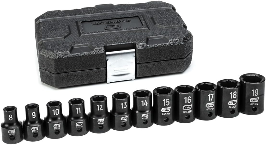 GEARWRENCH 25 Pc. 1/2' Drive 6 Pt. Impact Metric Socket Set, Standard - 84933N