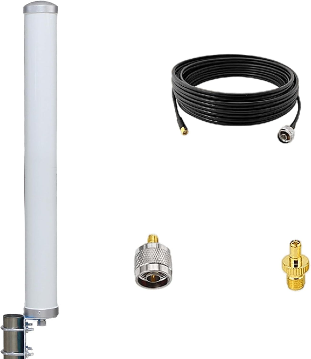 High Gain Omni Directional Antenna Enhance Your Wireless Connection for 4G, 5G & WiFi - Verizon, AT&T, T-Mobile Supported - Waterproof IP67 with 32.8ft Cable SMA Male Connector