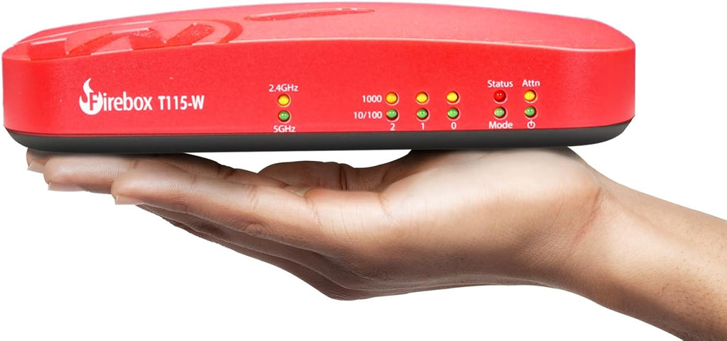Trade Up to WatchGuard Firebox T115-W with 1 Year Total Security Suite - Wi-Fi 7 Tabletop Firewall, 3X 1Gb Ports, Silent Fanless Security for Small Offices (WGT116671)