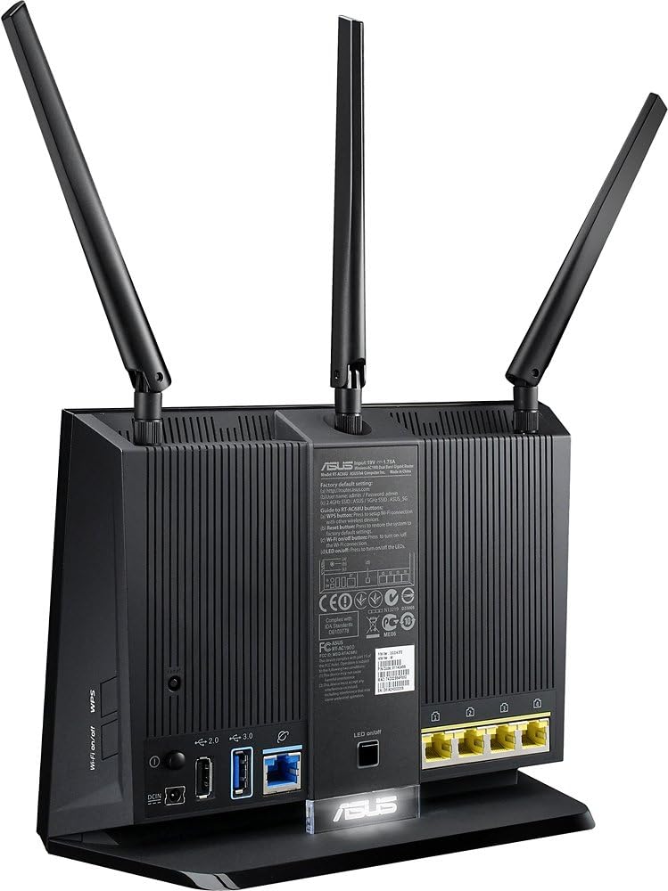 ASUS -RT-AC1900P Wireless AC-1900 Dual-Band Wi-Fi Router - Black (Renewed)