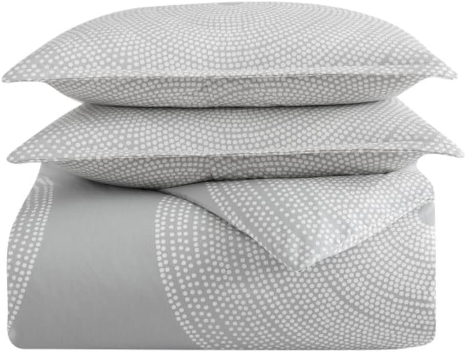 Marimekko - King Duvet Cover Set, Smooth Cotton Percale Bedding with Matching Shams, Lightweight Home Decor (Fokus Grey, King)