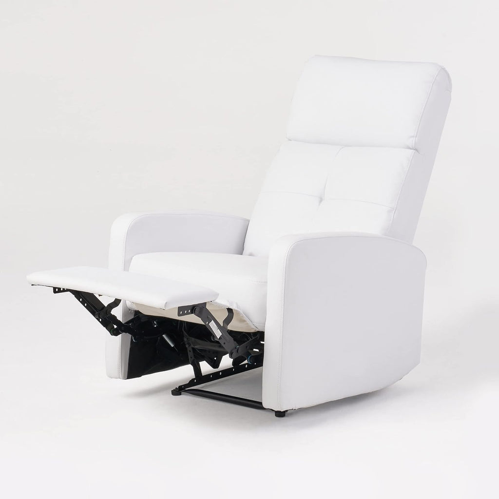 Christopher Knight Home Samedi PU Recliner, White 26.25D x 37.25W x 40H in