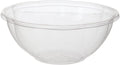 ECO PRODUCTS Compostable Clear PLA Plastic 24oz Salad Bowl No Lid, Case of 300, Disposable Round To Go Cold Food Containers, Lids Sold Separately, Renewable PLA Material Made from Plants, ASTM, BPI