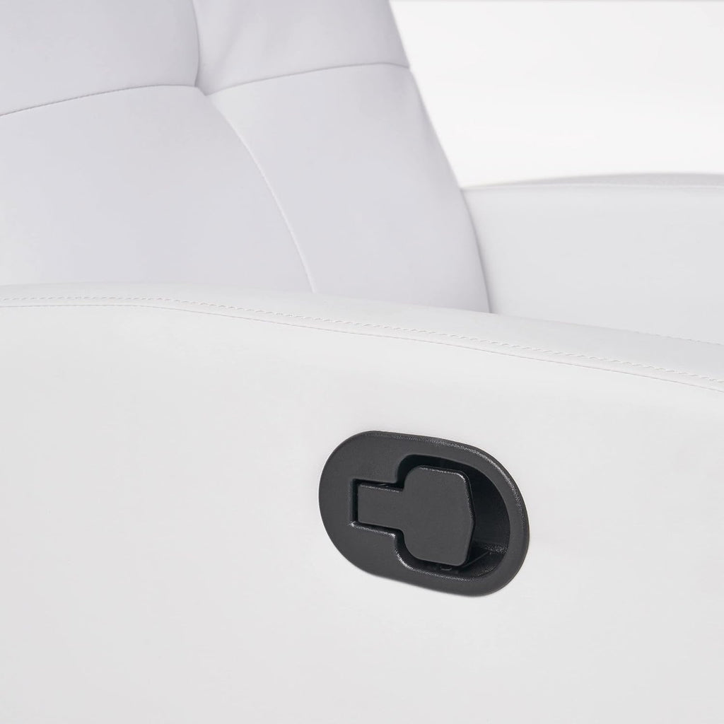 Christopher Knight Home Samedi PU Recliner, White 26.25D x 37.25W x 40H in
