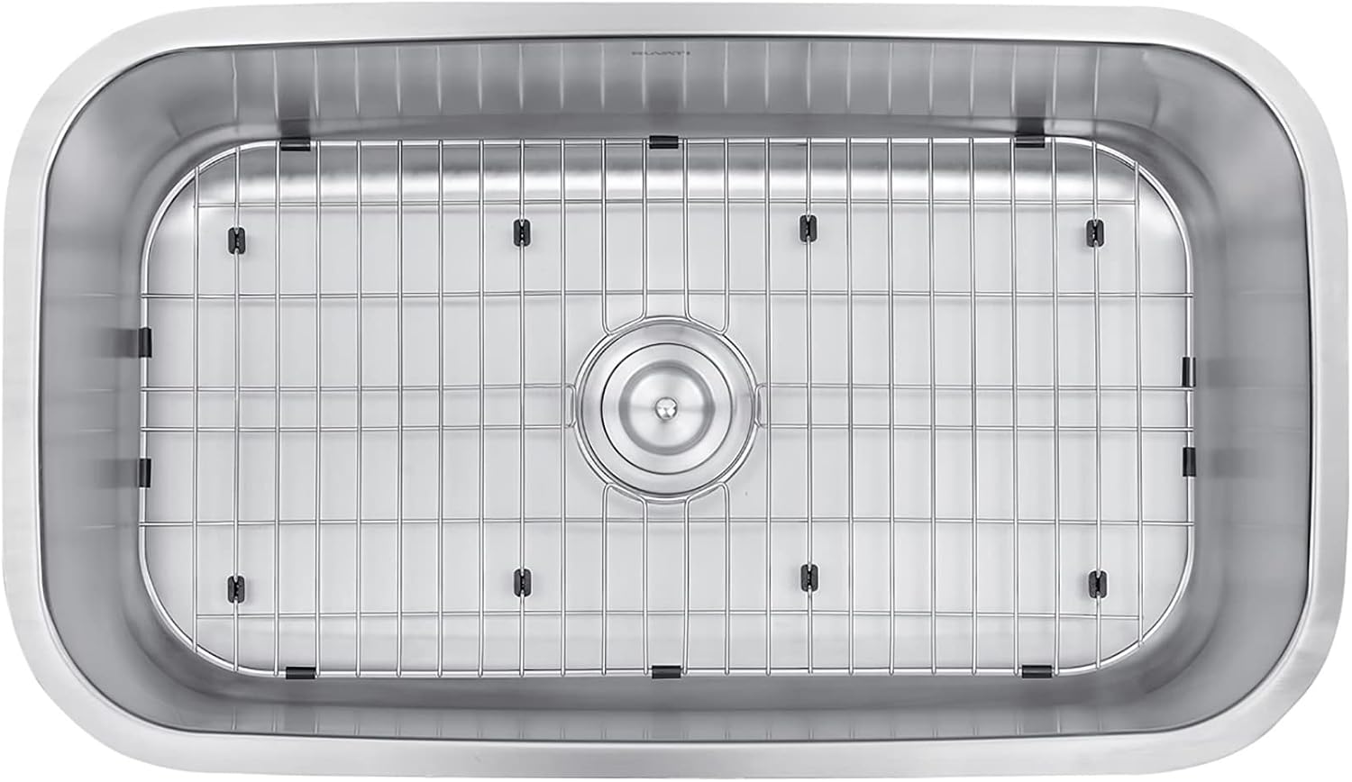 Ruvati 32-Inch Undermount Single Bowl Kitchen Sink – 16 Gauge Stainless Steel Kitchen Sink, Brushed Finish, Soundproof Padding – RVM4200 - Undermount Sinks for Modern Kitchens