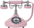 Audio Guest Book Wedding Phone,Audio Guestbook Phone Vintage Style Audio Message Voicemail for Graduation Retirement Party Birthdays Baby Shower Special Occasions (Pink)