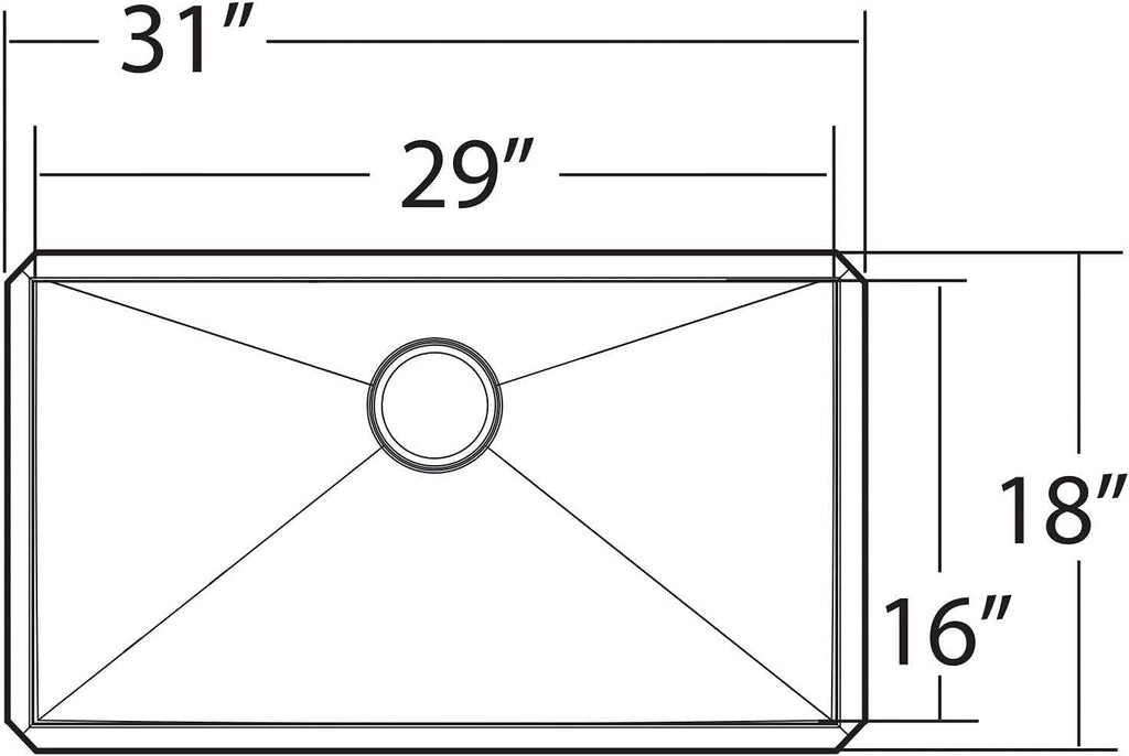 Moen G18180 Prep 18-Gauge Steel Undermount Single Bowl Kitchen Sink, 31-Inch x 18-Inch, Stainless Steel