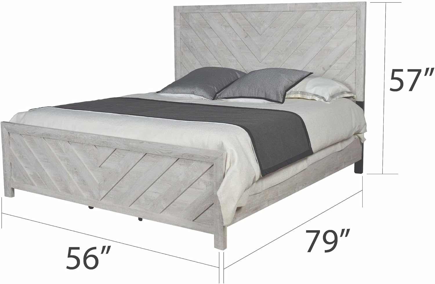 Full 4PC Storage Bedroom Set Made with Wood in Natural
