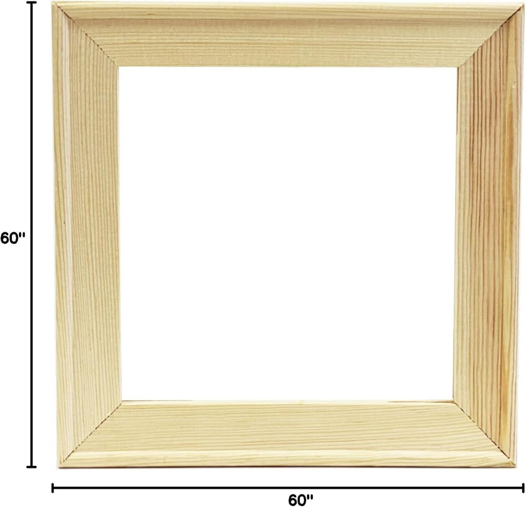 60' 50 PK Bulk Discount 0.75' Canvas Stretcher Bars Wood Frame for Canvas Stretching.Stretcher Frames.Stretcher Bars for Needlework.Oil Paintings.Extra Large Canvas Stretcher Bars Custom Size 6-84'