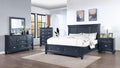 MASARA 4-Piece Queen Bedroom Set in Slate Blue, Panel Storage Bed