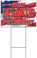 Ron Desantis for President (18' x 24') Yard Sign, Quantity Discounts, Multi-Packs, Includes Metal Step Stake, Bandit, New, Advertising, USA | Florida, Election, Political, Republican