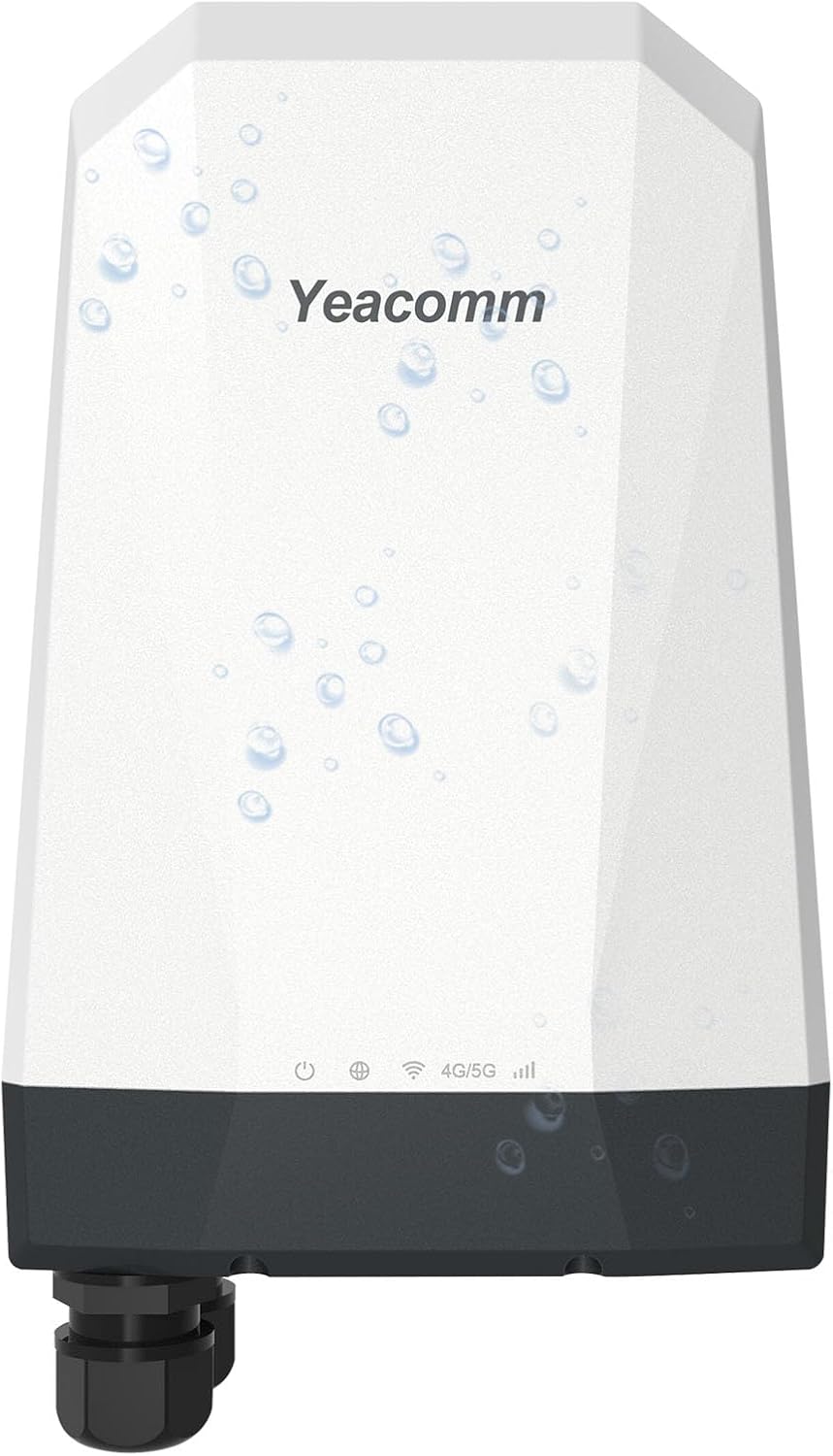 Outdoor 5G Router with SIM Card Slot, NR SA NSA CPE 5G Modem Cellular Routers Gateway/Bridge/Wireless, IP67 Waterproof, T-Mobile & AT&T, 4X4 MIMO,802.3af POE,Band Lock,VPN, for Farm,Yard,RV